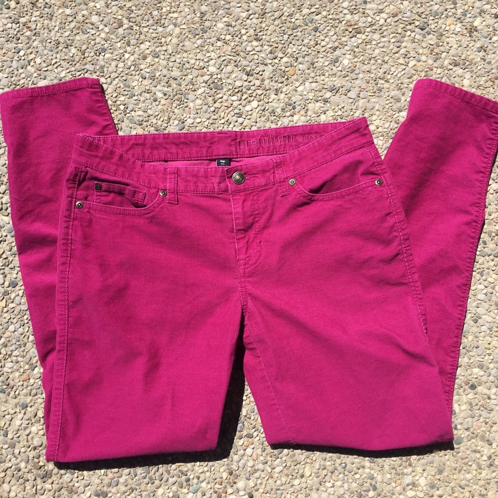 Gap Premium Skinny Corduroy Pants, Pink Raspberry